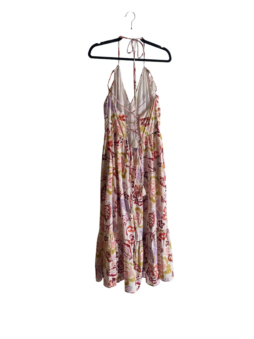 Kiut by Linda Floral Halter Maxi Dress in Pink, Red, Green - Picture 4 of 8